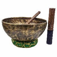 Jambati Singing Bowl, [tiger Antique], Buddhist Hand Beaten, Antique Finishing, Sound Note C3, 138 Hz