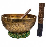 Jambati Singing Bowl, [tiger Antique], Buddhist Hand Beaten, Antique Finishing, Sound Note C3, 136 Hz