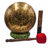 Jambati Singing Bowl, [tiger Antique], Buddhist Hand Beaten, Antique Finishing, Sound Note C3, 136 Hz