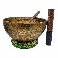 Jambati Singing Bowl, [tiger Antique], Buddhist Hand Beaten, Antique Finishing, Sound Note C3, 132 Hz