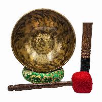 Jambati Singing Bowl, [tiger Antique], Buddhist Hand Beaten, Antique Finishing, Sound Note C3, 141 Hz