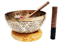 Buddhist Singing Bowl, [samadhi], Hand Beaten, Sound Note D3 148 Hz