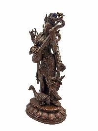 [saraswati], Buddhist Handmade Statue, [chocolate Oxidized]