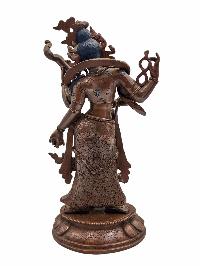 [saraswati], Buddhist Handmade Statue, [chocolate Oxidized]