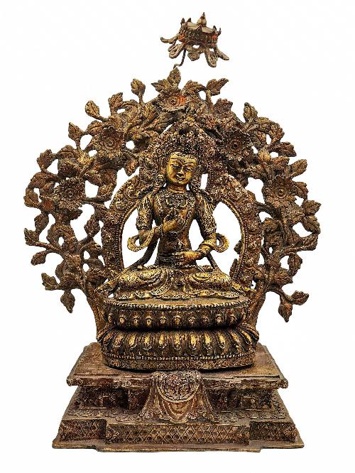 [vajrasattva], Buddhist Handmade Statue, [antique Finishing], [water Gold]