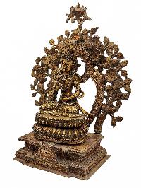 [vajrasattva], Buddhist Handmade Statue, [antique Finishing], [water Gold]