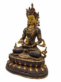 [aparimita], Buddhist Handmade Statue, [face Painted] And [partly Gold Plated]