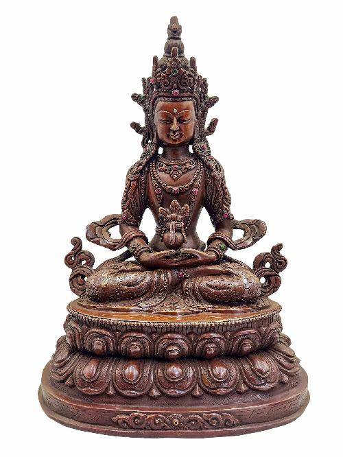 [aparimita], Buddhist Statue, [stone Setting, Chocolate Oxidized]