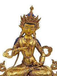 [vajrasattva], Buddhist Handmade Statue, [face Painted] And [gold Plated], [high Quality]