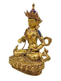 [vajrasattva], Buddhist Handmade Statue, [face Painted] And [gold Plated], [high Quality]