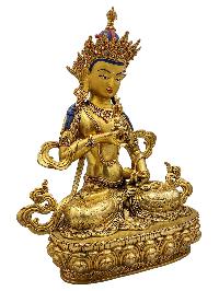 [vajrasattva], Buddhist Handmade Statue, [face Painted] And [gold Plated], [high Quality]