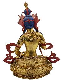 [vajrasattva], Buddhist Handmade Statue, [face Painted] And [gold Plated], [high Quality]