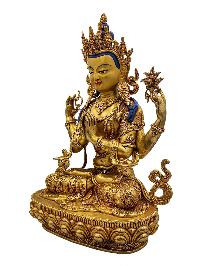 [chenrezig], Buddhist Handmade Statue, [face Painted] And [gold Plated], [high Quality]