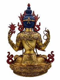 [chenrezig], Buddhist Handmade Statue, [face Painted] And [gold Plated], [high Quality]