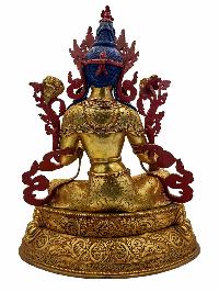 [green Tara], Buddhist Handmade Statue, [face Painted] And [gold Plated], [high Quality]