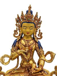 [vajrasattva], Buddhist Handmade Statue, [face Painted] And [gold Plated], [high Quality]