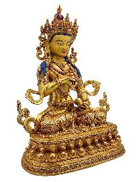 [vajrasattva], Buddhist Handmade Statue, [face Painted] And [gold Plated], [high Quality]