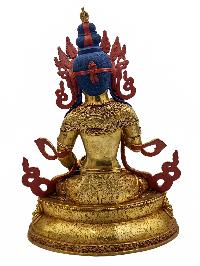 [vajrasattva], Buddhist Handmade Statue, [face Painted] And [gold Plated], [high Quality]