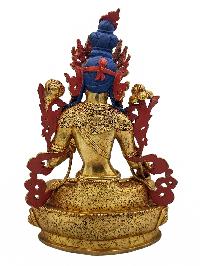 [white Tara], Buddhist Handmade Statue, [face Painted] And [gold Plated], [high Quality]