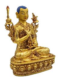 [tsongkhapa], Buddhist Handmade Statue, [face Painted] And [gold Plated], [high Quality]