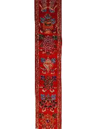 Tibetan Cochin Brocade Wall Hanging With Embroidered Ashtamangala, Color 