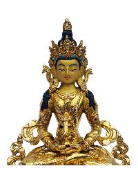 [aparimita], Buddhist Handmade Statue, [full Gold Plated], [painted Face]