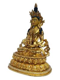 [aparimita], Buddhist Handmade Statue, [full Gold Plated], [painted Face]