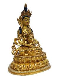 [aparimita], Buddhist Handmade Statue, [full Gold Plated], [painted Face]