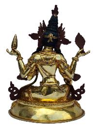 [lakshmi], Buddhist Handmade Statue, [full Gold Plated], [painted Face]