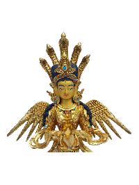 [naga Kanya], Buddhist Handmade Statue, [full Gold Plated], [painted Face]