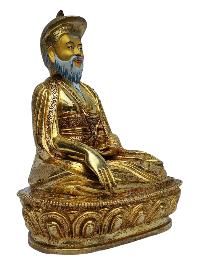 [4th Zhabdrung Rinpoche], Buddhist Handmade Statue, [full Gold Plated], [painted Face]