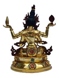 [lakshmi], Buddhist Handmade Statue, [full Gold Plated], [painted Face]