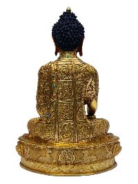 [shakyamuni Buddha], Buddhist Handmade Statue, [full Gold Plated], [painted Face]