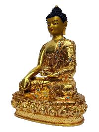 [shakyamuni Buddha], Buddhist Handmade Statue, [full Gold Plated], [painted Face]