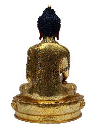 [shakyamuni Buddha], Buddhist Handmade Statue, [full Gold Plated], [painted Face]