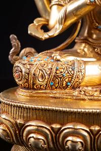 [chenrezig], Buddhist Handmade Statue, [full Fire Gold Plated], [face Painted]