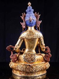 [vajrasattva], Buddhist Handmade Statue, [full Fire Gold Plated], [face Painted]