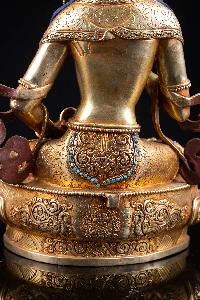 [vajrasattva], Buddhist Handmade Statue, [full Fire Gold Plated], [face Painted]