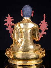 [tsongkhapa], Buddhist Handmade Statue, [full Fire Gold Plated], [face Painted]