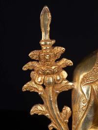 [tsongkhapa], Buddhist Handmade Statue, [full Fire Gold Plated], [face Painted]