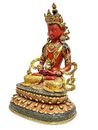 [aparimita], Tibetan Buddhist Handmade Statue, [partly Fire Gold Plated], [high Quality], Thangka Color Finishing