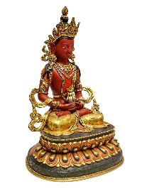 [aparimita], Tibetan Buddhist Handmade Statue, [partly Fire Gold Plated], [high Quality], Thangka Color Finishing