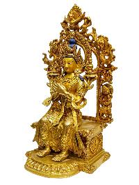 [maitreya Buddha
], Buddhist Handmade Statue, [full Gold Plated], [painted Face]