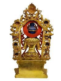 [maitreya Buddha
], Buddhist Handmade Statue, [full Gold Plated], [painted Face]