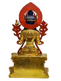 [maitreya Buddha
], Buddhist Handmade Statue, [full Gold Plated], [painted Face]