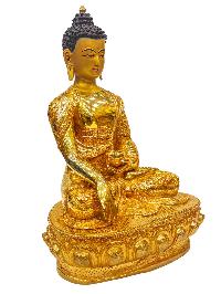 [shakyamuni Buddha], Buddhist Handmade Statue, [full Gold Plated], [painted Face]