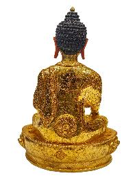 [shakyamuni Buddha], Buddhist Handmade Statue, [full Gold Plated], [painted Face]