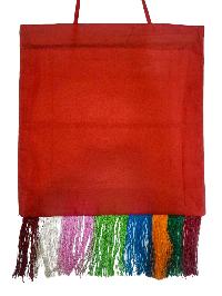 Tibetan Cochin Brocade Wall Hanging With Embroidered Kalas