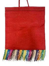 Tibetan Cochin Brocade Wall Hanging With Embroidered Om - Hindu