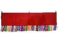 Tibetan Cochin Brocade Wall Hanging With Embroidered Ashtamangala